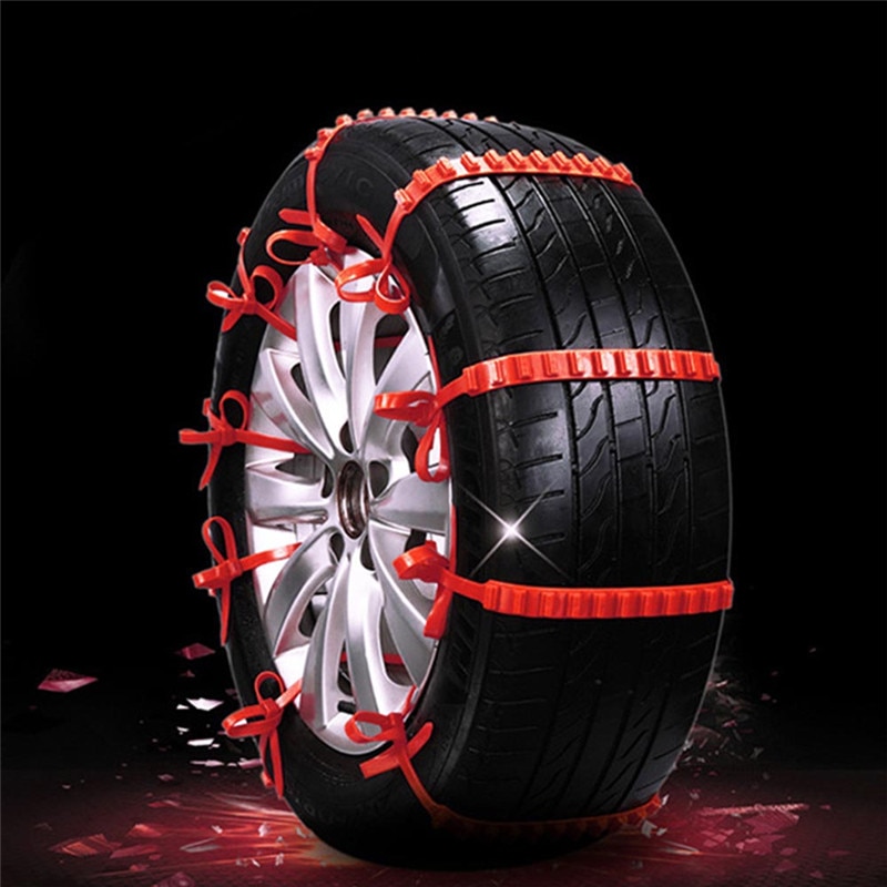 1PCS Car Tire Anti-skid Strap Vehicle Tyre Non-slip Zip Grip Strip for Snow Ice Mud Prevention Car Tyre Attachment