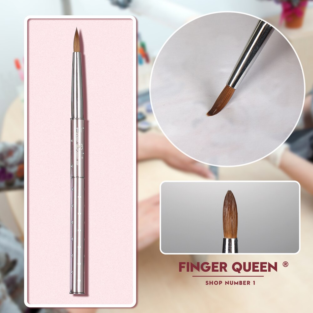 Kolinsky-pincel de Marta rosa para uñas, de tallado de cristal, de patrón 3D, suministros de uñas para equipos de Ail: B065-8Y