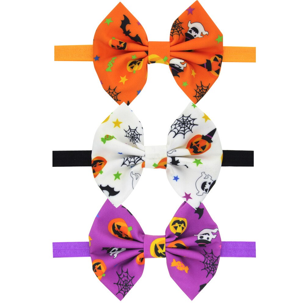 1 Pza lazos elásticos para el cabello con la diadema de calabaza para el pelo de Halloween para las bandas de baile de los Gilrs accesorios para el cabello