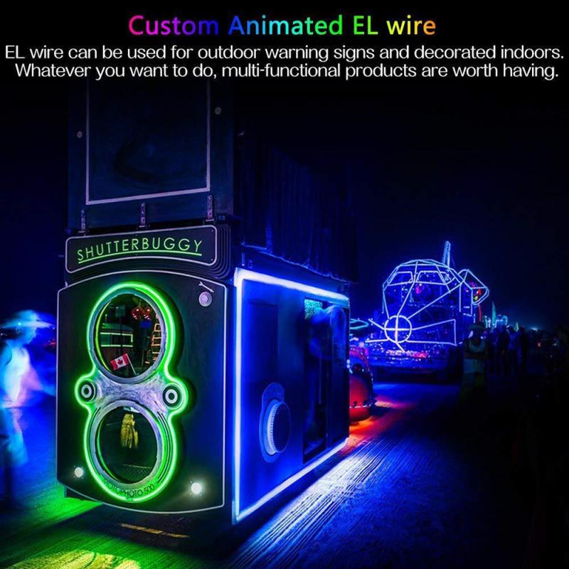 Glow El Wire Kabel Led Neon Licht Christma Dance Party Diy Kostuum Kleding Lichtgevende Auto Licht Decoratie Kleden Bal Rave