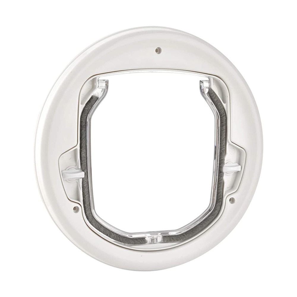 pet flap round glass door cat puppy door hole small pet door can control the direction of entry and exit pet door: Orange