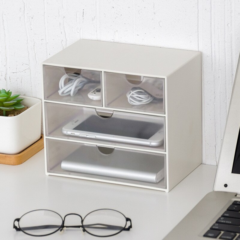 Plastic Drawer Storage Box Home Jewelry Office Stationery Sundries Container Desktop Decoration