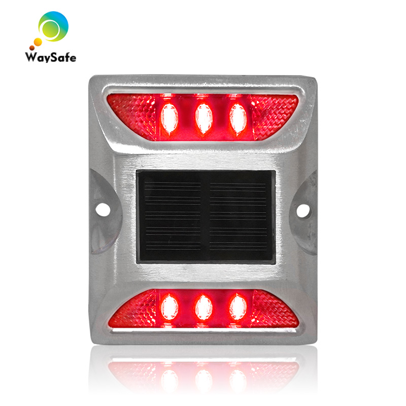 Flash mode green LED lights aluminum housing CE RoHS approved solar power deck dock road marker