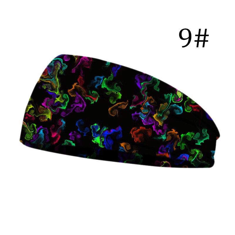 nouvelles femmes tête enveloppement large coton Stretch bandeau filles chapeaux Turban sport imprimer bandeau cheveux accessoires: 9