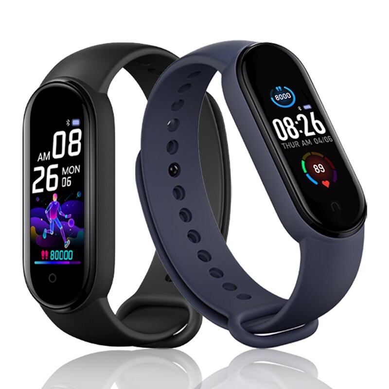 Bluetooth digitale armband heren dames full touch horloges sport fitness tracker hartslagmeter smartband waterdichte horloges