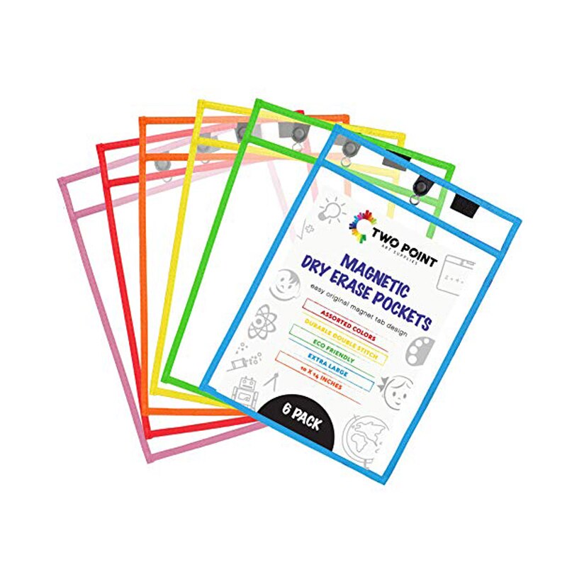 Transparent File Pockets That Can Be Wiped And Reused. Whiteboard Drawing Teaching Stationery