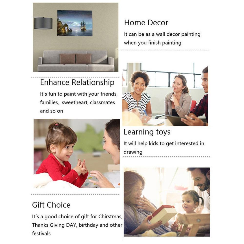 Landscape Painting By Numbers Pictures Home Decor Oil Paint Acrylic Painting Diy Paintings Paint Canvas Oil Painting 40X50cm FM