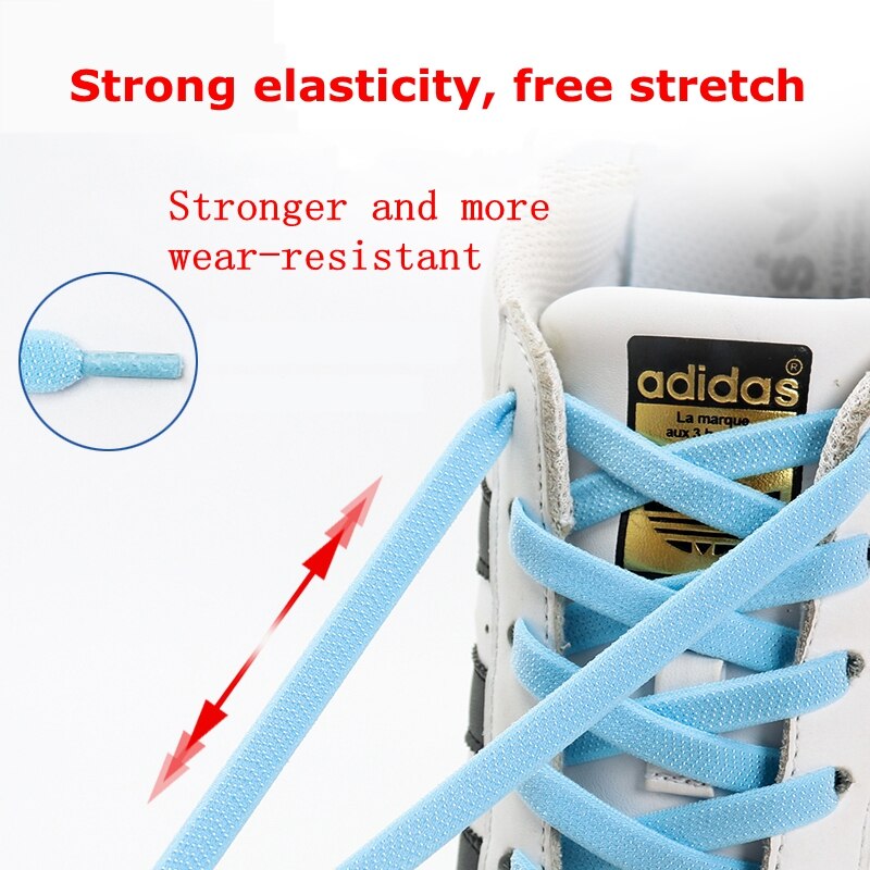 1 para sznurówki których nie trzeba wiązać elastyczny metalowy zamek sznurowadła magnetyczne płaskie nadaje się do wszystkich butów Unisex akcesoria do obuwia Lazy Shoelace