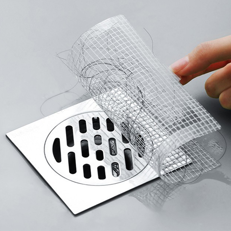 Filtre Anti-blocage jetable, autocollant de vidange de sol, bouchon attrape-cheveux en maille, couvercle de vidange de douche, bloqueur d'évier de cuisine et de salle de bains