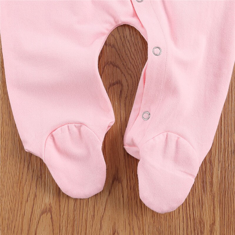 Peuter Meisje Kleding Zuigeling Effen Kleur Lange Mouwen Footies Pak Baby Meisje Jongen Kleding Lange Mouw Footies