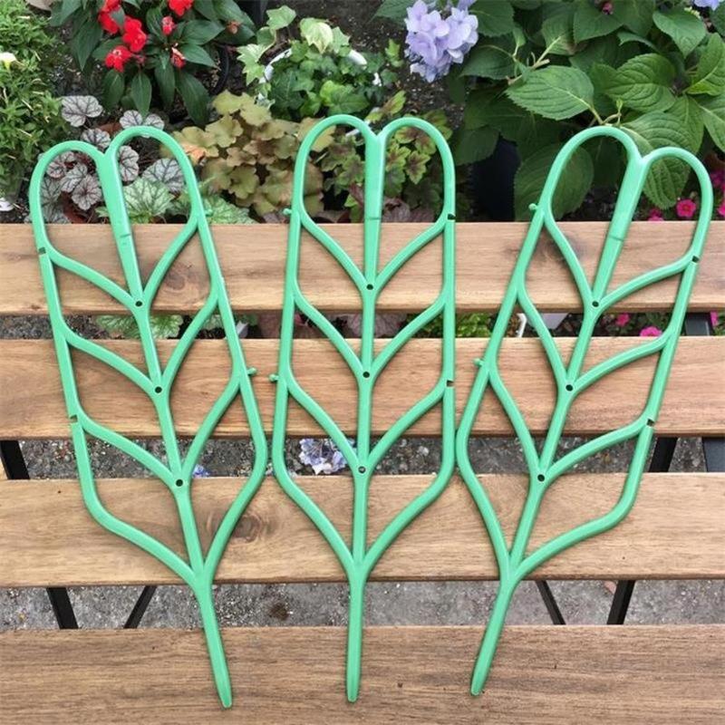 Leaf Shape Garden Lattice Frame Leaf-shaped Potted Plants Supporting Rattan Plant Exhaust Flower Garden Climbing Frame