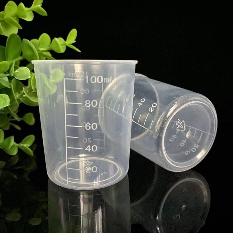 100ml Clear Plastic Measuring Jug Measure Cup Graduated Surface Kitchen Lab Measuring Tool Home DIY Craft Mixing Measuring Cup