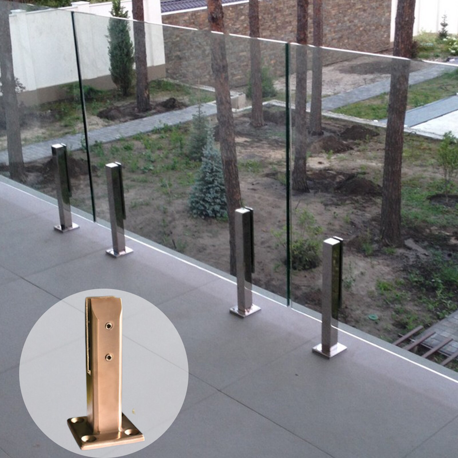 Pince à bec en acier inoxydable 304, pour clôture de piscine en verre carré, Balustrade de clôture