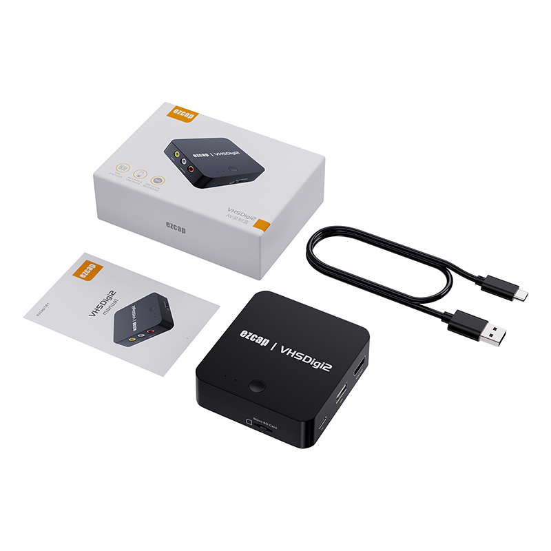 Ezcap 181 av- konverterare inspelare videoinspelning vhs digitaliserare dvd tv-box inspelning till usb flashdisk tf ingen dator behövs hdmi-utgång