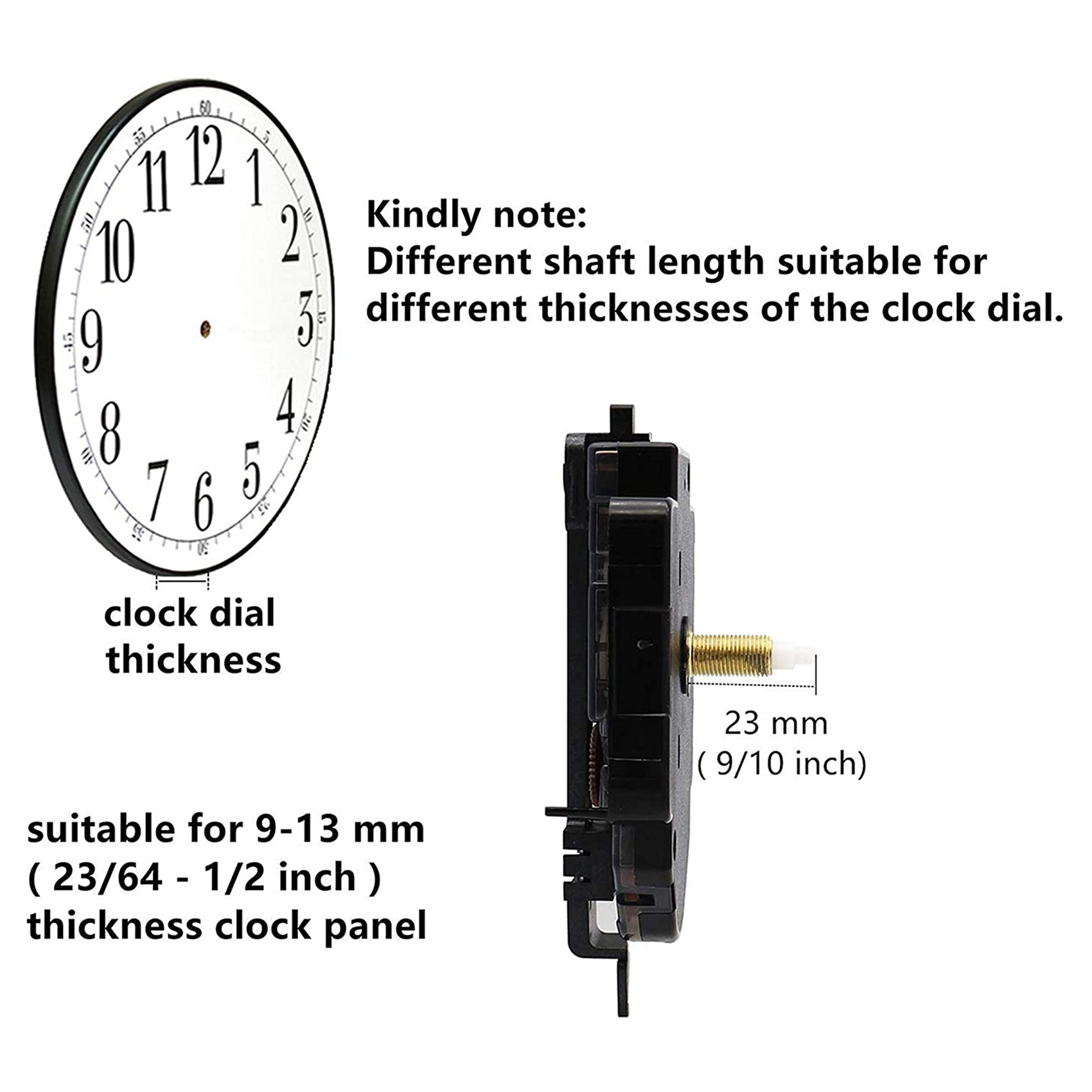 DIY Quarz Pendel Uhrwerk mit 2 Paar Zeiger Wand Quarzuhr Reparatur Werkzeug Teile Ersatz