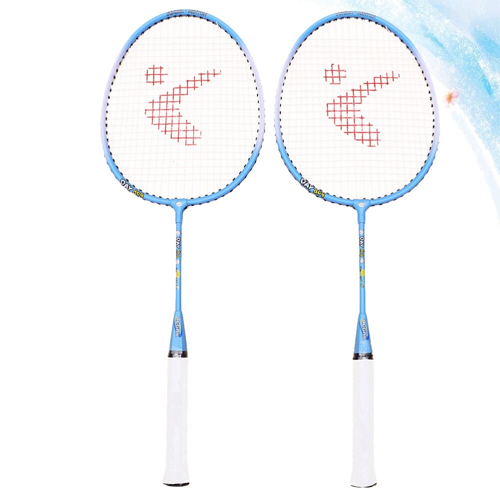 1 Pair Badminton Racket Portable Cartoon Outdoor Cute Aluminum Training Pat Sports Racket Badminton Set for Children