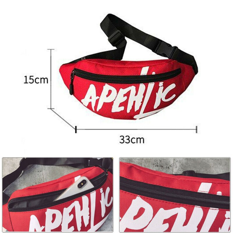 neueste Heiße unisex Taille fanny Packungen Gürtel Reisetasche Geldbörse Brust Beutel Kugel Pack Straße-Stil knapp Gedruckt taschen