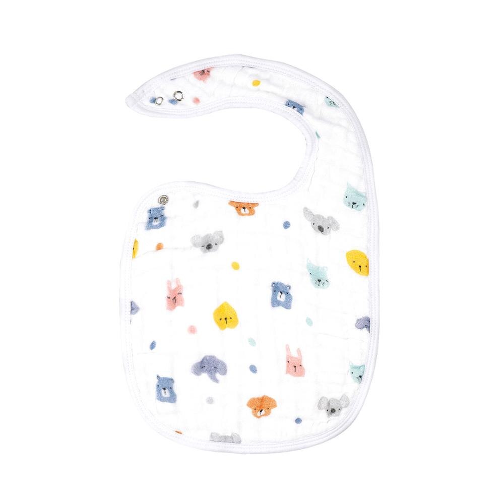 100% Cotton Muslin Bibs 3 Layer Burp Cloth Super Soft & Absorbent for Infants, Newborns and Toddlers, Adjustable Bibs with Snaps: WS0005