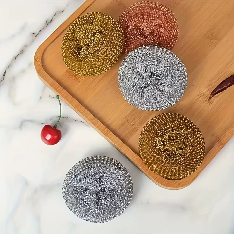 1 spazzola metallica con manico per la pulizia di pentole in ferro, spazzola per la pulizia della lavastoviglie con manico, colore casuale: S / Blu