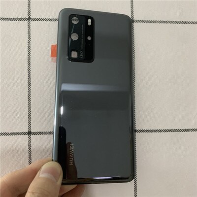 Originele Rear Terug Behuizing Deur Voor Huawei P40 Pro Glas Batterij Cover Voor P40 P 40 Back Cover Behuizing Vervanging onderdelen: Pro Black