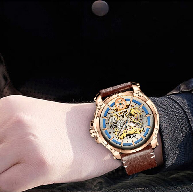 BIDEN-reloj deportivo de lujo para hombres, cronógrafo de pulsera, de cuarzo, informal, resistente al agua, Masculino