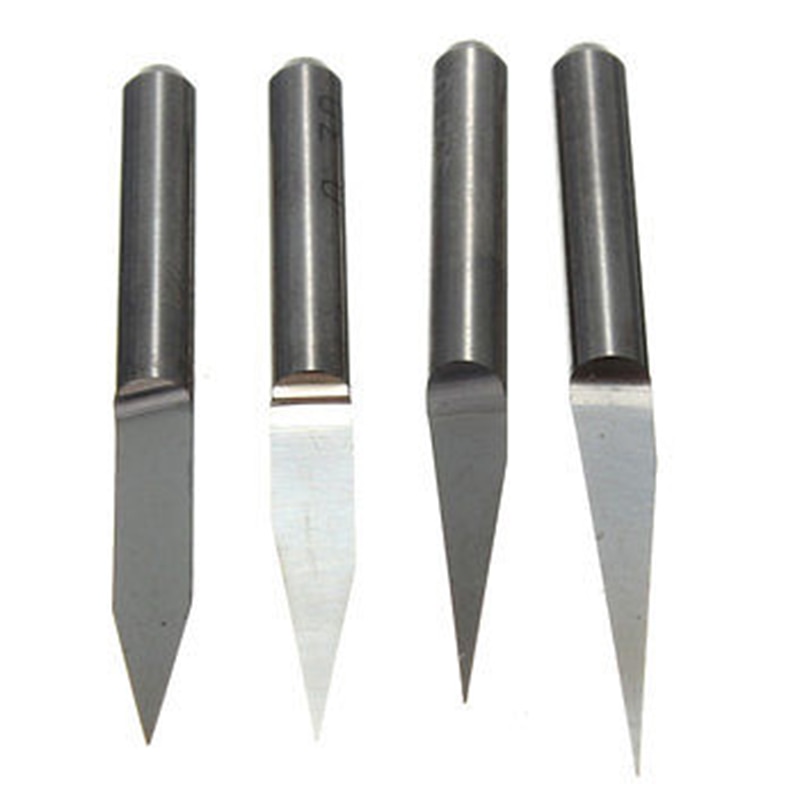 10pc 3.175mm 20/30 graders v-form pcb træskærer cnc fræser bits mini pindfræsere metal fræser gravering bits