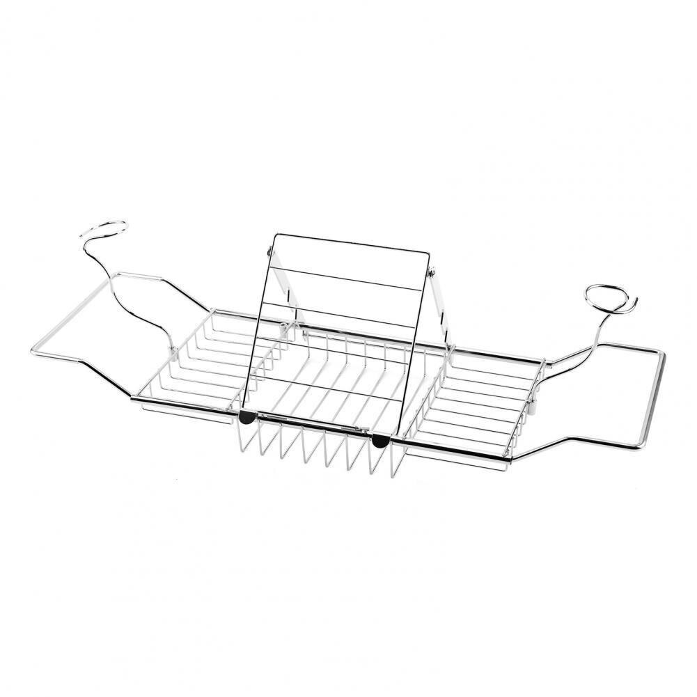 Bandeja de banheira resistente ao impacto, simples, fácil de limpar, suporte para banheira, acessórios para banheiro: BRANCO