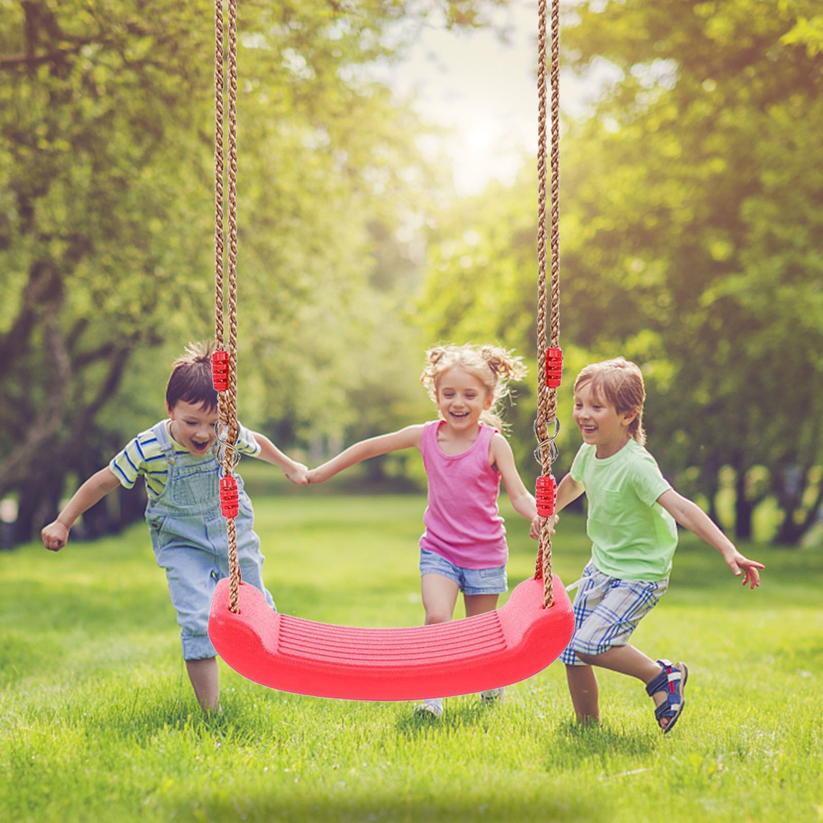 Altalena per bambini in plastica con sedile per albero per bambini in corda regolabile altalena comoda per interni all&#39;aperto per bambini balancoire enfant