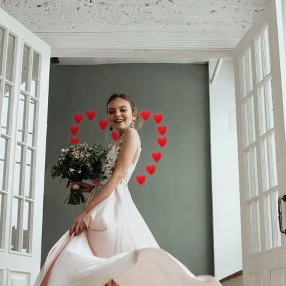 Wool Felts DIY Poke Wool Sewing Crafts DIY Red Heart Shape Handmade For Wedding Christmas Tree Felt Indoor Decoration