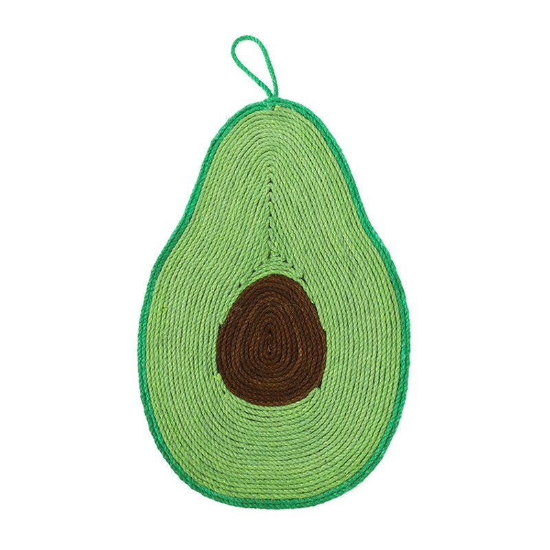 Practical Cat Scratcher Sisal Mat Cute Fruit Shape Cat Scratcher Nail Scraper Cat Toy Chair Table Sofa Cushion: green