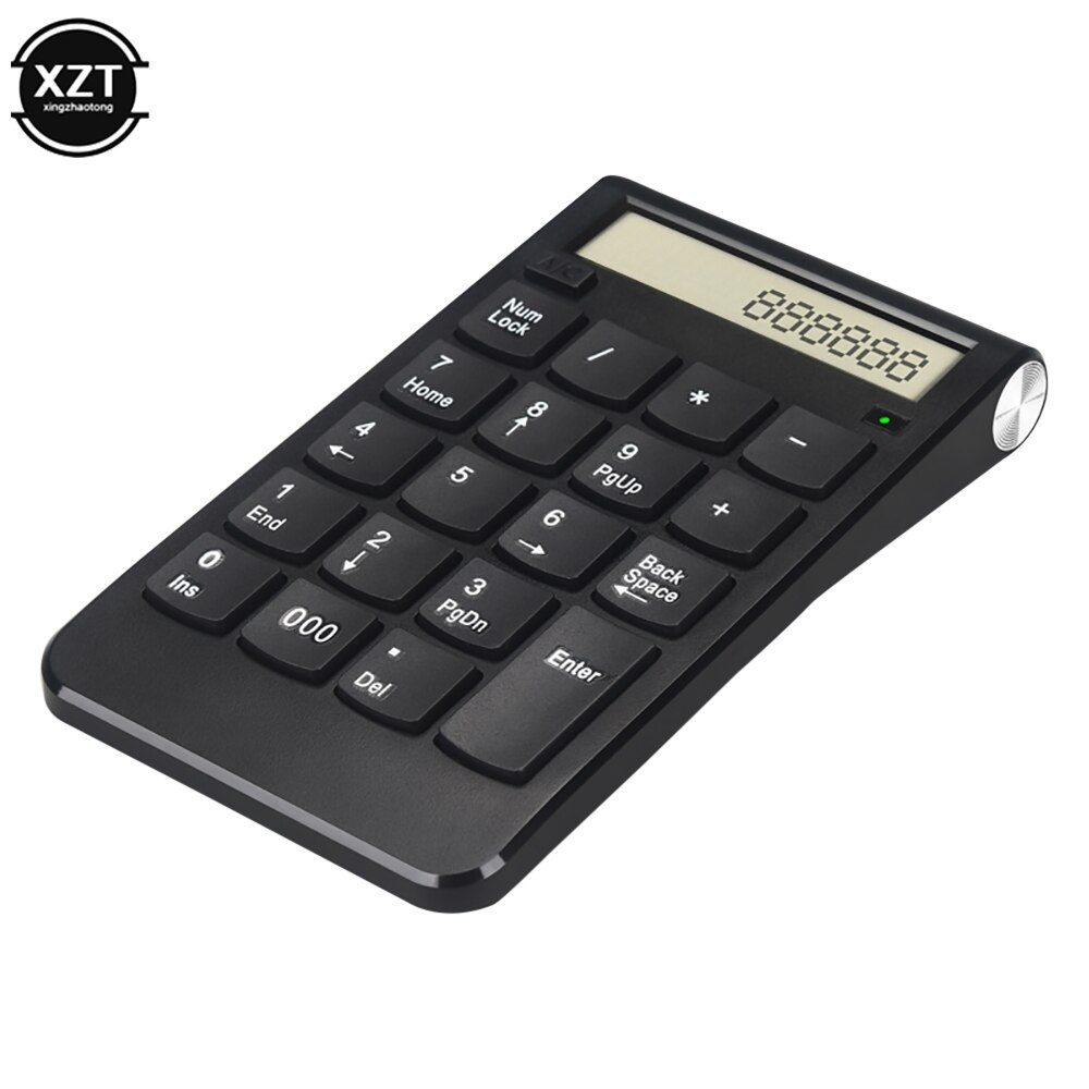 Wireless 2.4G Usb Number Keyboard/Calculator with Digital Display Rechargeable Mini 19 Keys Numeric Smart Keypad Office Supplies