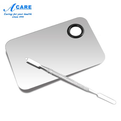 Makeup Palette Stainless Steel Cream Foundation Mixing Salon Manicure Finger Ring Color Mixer Cosmetic Tool: Large Square