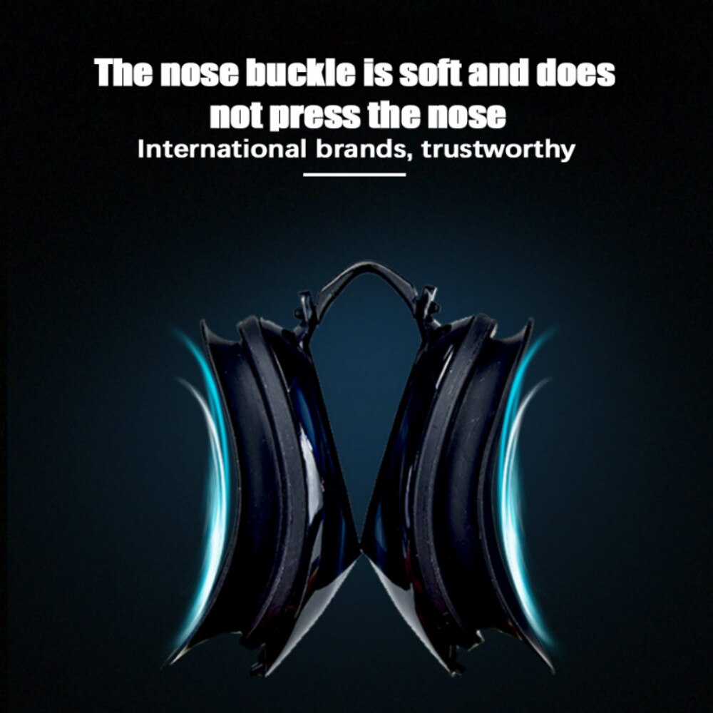 Men Swimming Goggles Anti Fog Uv Nose Bridge Adjustable Plating Waterproof Women Swim Glasses Adult Eyewear Earplug