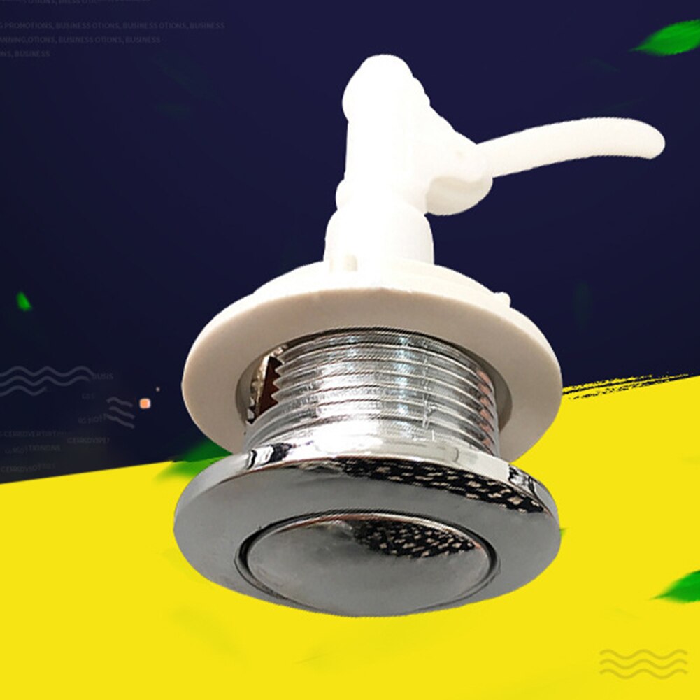 Bathroom Fittings Spring Loaded Dual Flush Press Type Push Button Plumbing Electroplated Replacement Durable Toilet Cistern
