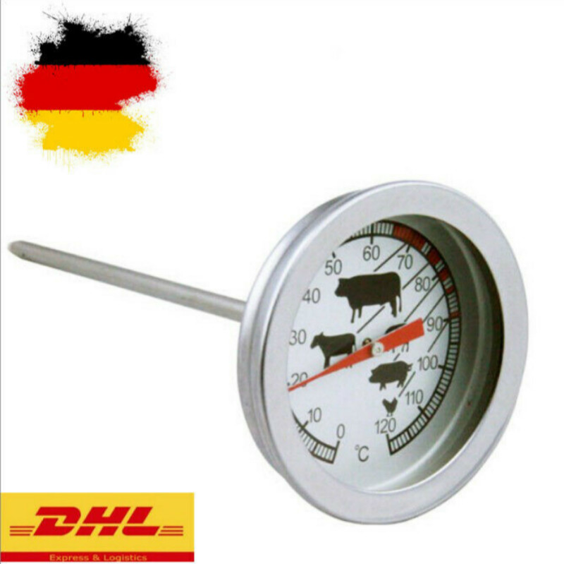 2 Stück Grillthermometer – Edelstahl, 52 Mm Zifferblatt, Für Grills, Smoker & Öfen, Temperaturbereich Bis 287,8°C