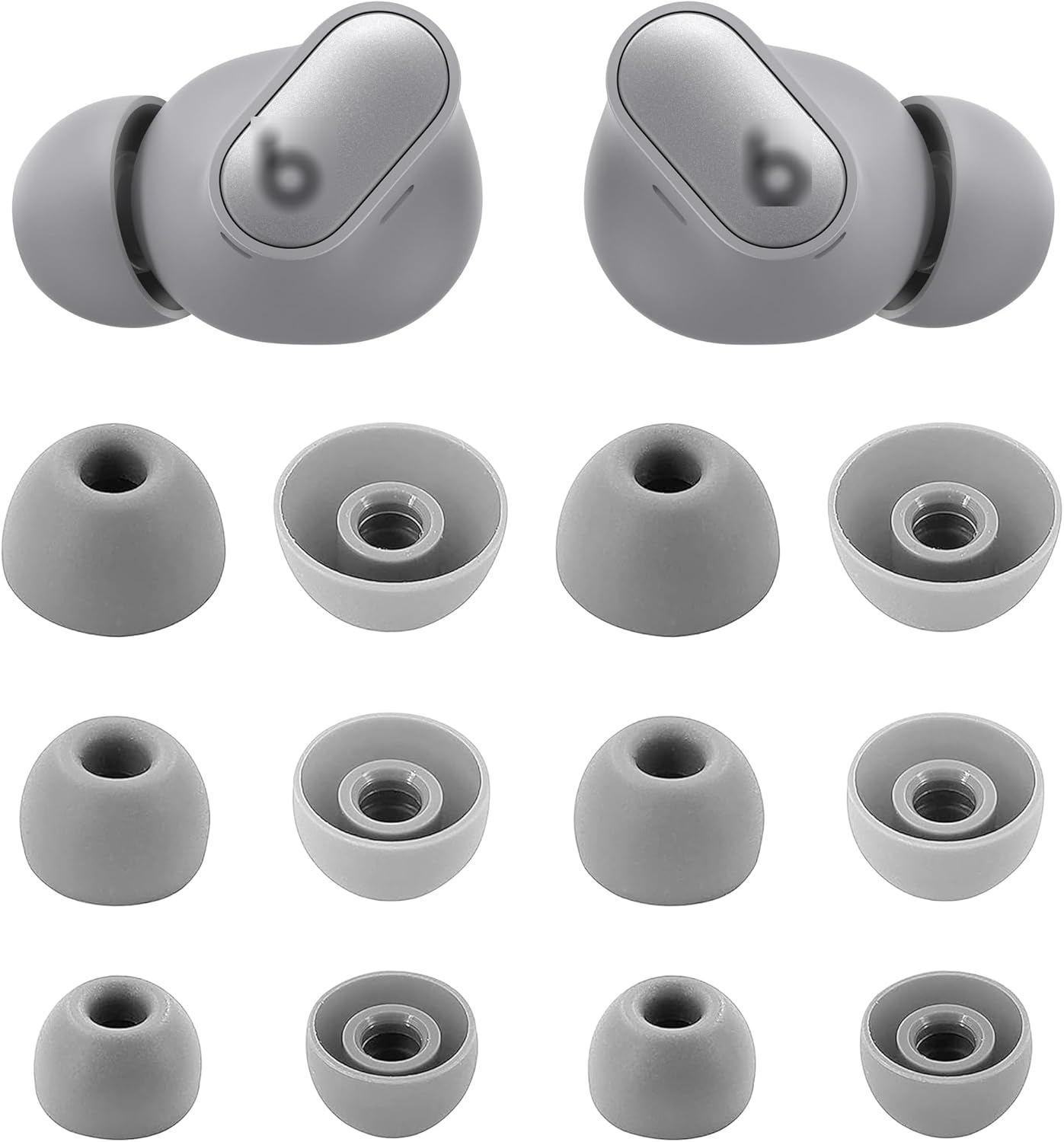Silikon Ohr stöpsel für schlägt passen Profi Ersatz spitzen für schlägt passen Profi/schlägt Studio Knospen Ohrhörer 6 Paar lms: LVORY