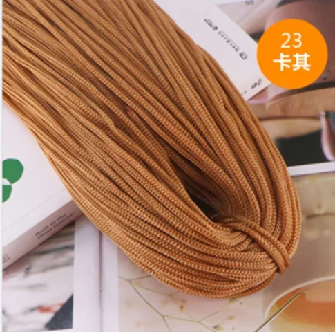 200 mt/los 3mm Farbe Nylon Schnur Faden Häkeln Hohl Linie Makramee DIY Hand-gewebte Armbinde Geflochtene Handwerk/schuhe