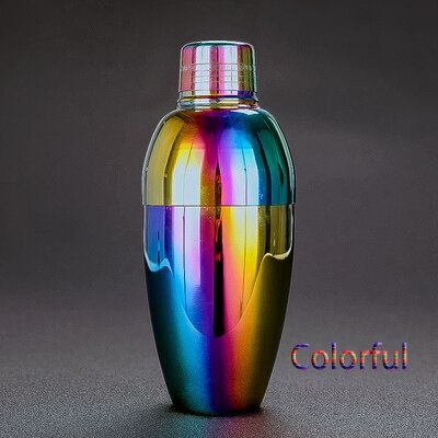 500ml 3 stykker vintage cocktail shaker bar shaker skomager shaker bar værktøjer: Farverig