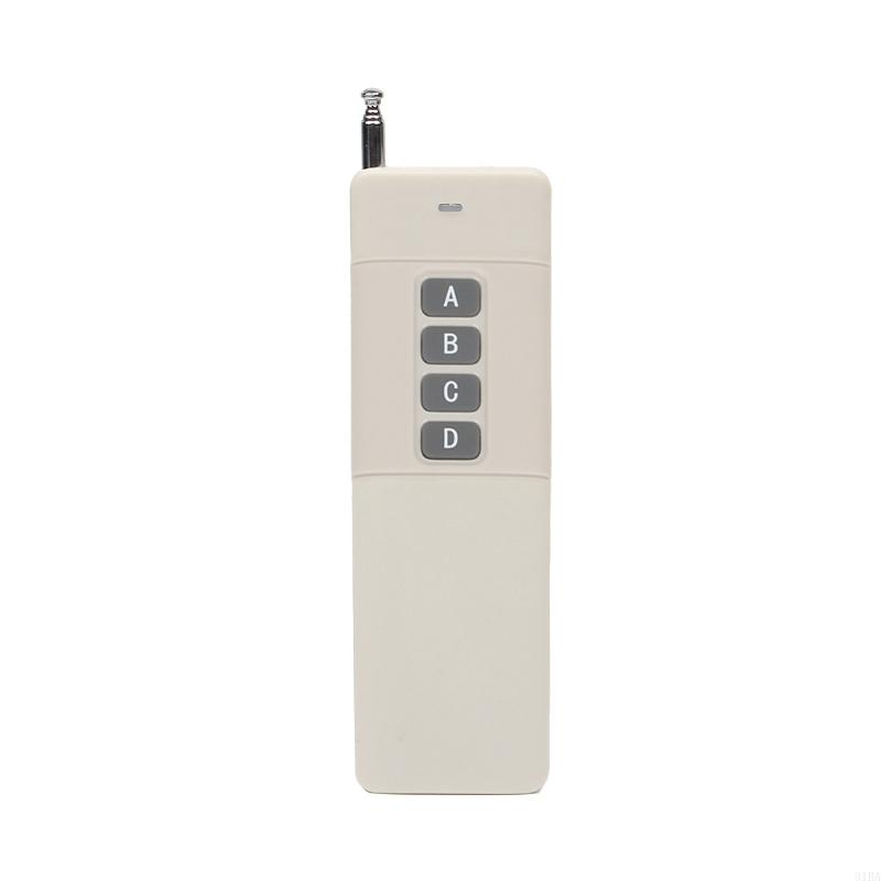 652F 3000m Long Distance High Power 4 6 8 12CH RF Remote Control Transmitter 433 MHZ Garage Door Gate Remote: Dark Grey