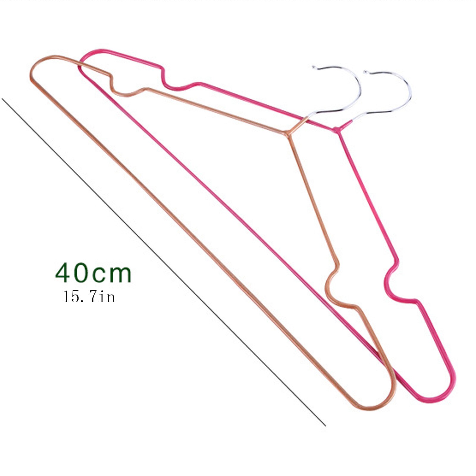 40 #10Pcs Kleurrijke Rubber & Rvs Hangers Voor Kleding Pinnen Non Slip Drogen Kledingrek Hanger Outdoor droogrek