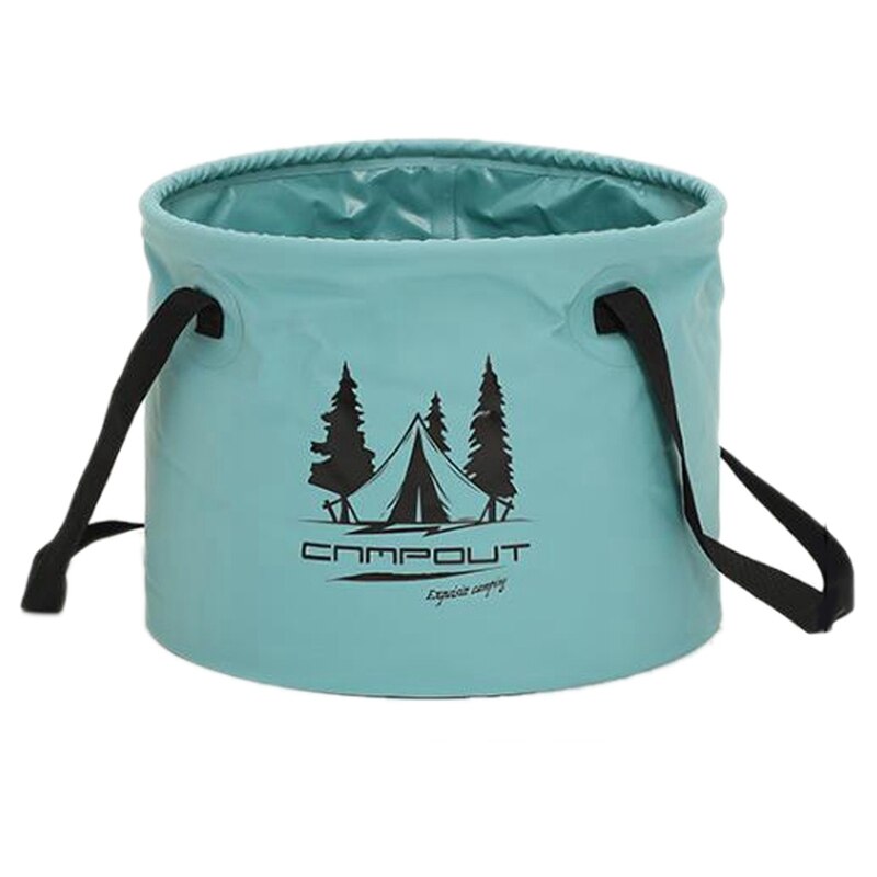 CAMPOUT Camping Folding Bucket Portable Wash Basin Foot Basin Travel Fishing Bucket Camping Storage Bucket: Light Grey
