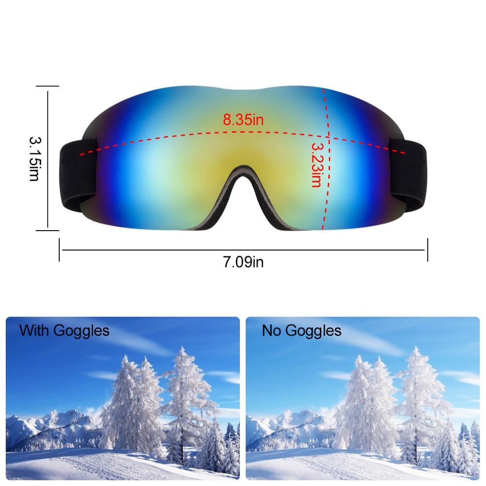 Snowboard Skiing Goggles Glasses Gear Skiing Sports Adult Anti-fog UV Dual Lens Sand-proof Glasses For Men Women Winter Ski