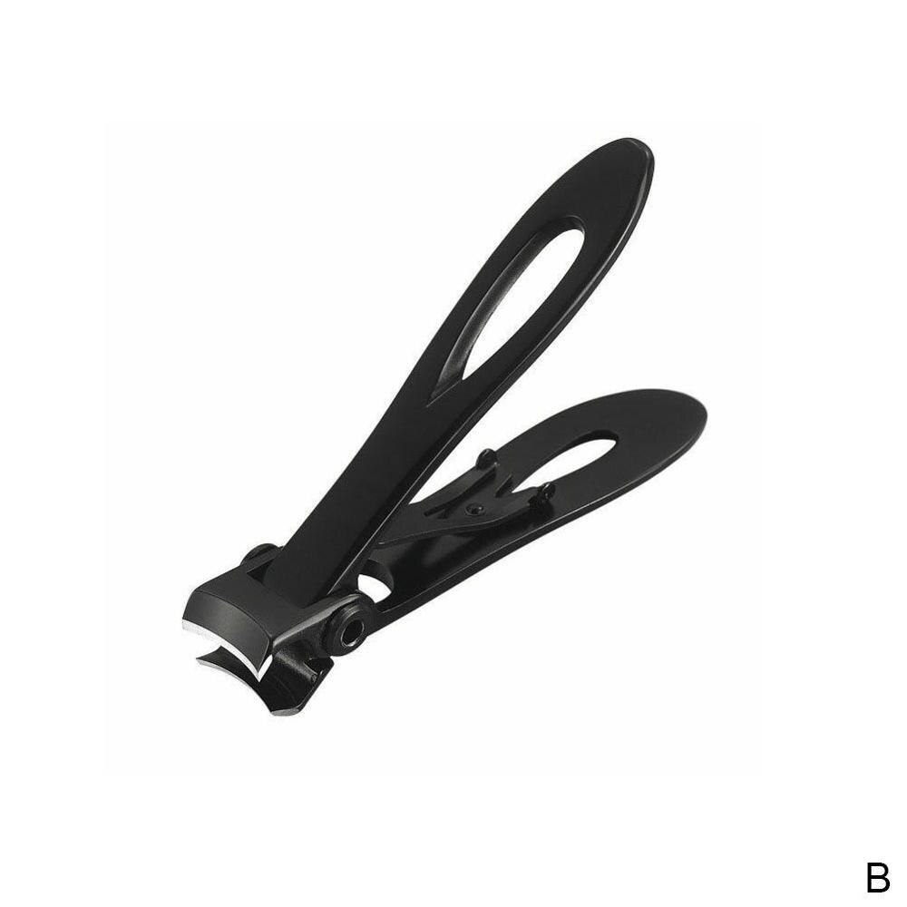 1PC acier inoxydable coupe-ongles gros ongles manucure tondeuses ongles ongle ongle pour ongle épais E0A3: Large size black