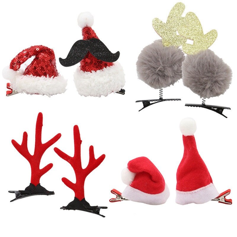 Kerst ornament hoofdtooi leuke super leuke haar volwassen kinderen pluche gewei haar kaart benodigdheden