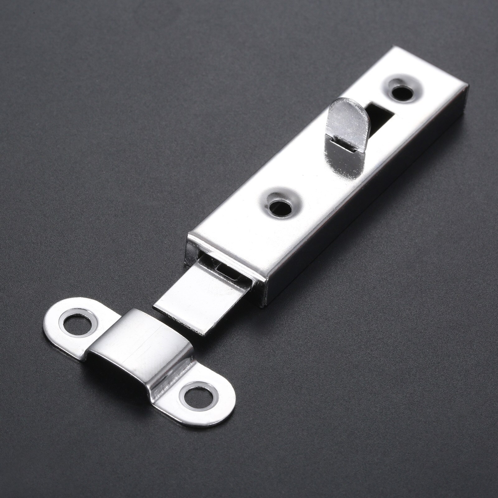 1pc Tür Fenster Sicherheit Bolzen Geschmack Öffnen sperren verriegeln Heimat Hardware- mit Schrauben 61*16mm Metall Silber