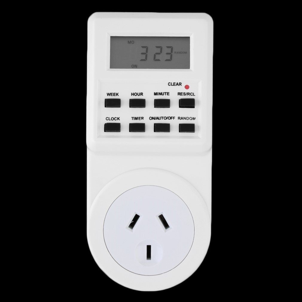 Neue 7 Tag Digitale Elektronische LCD-Plug-in 12/24 Stunde Timer Schalter Steckdose AU Stecker High