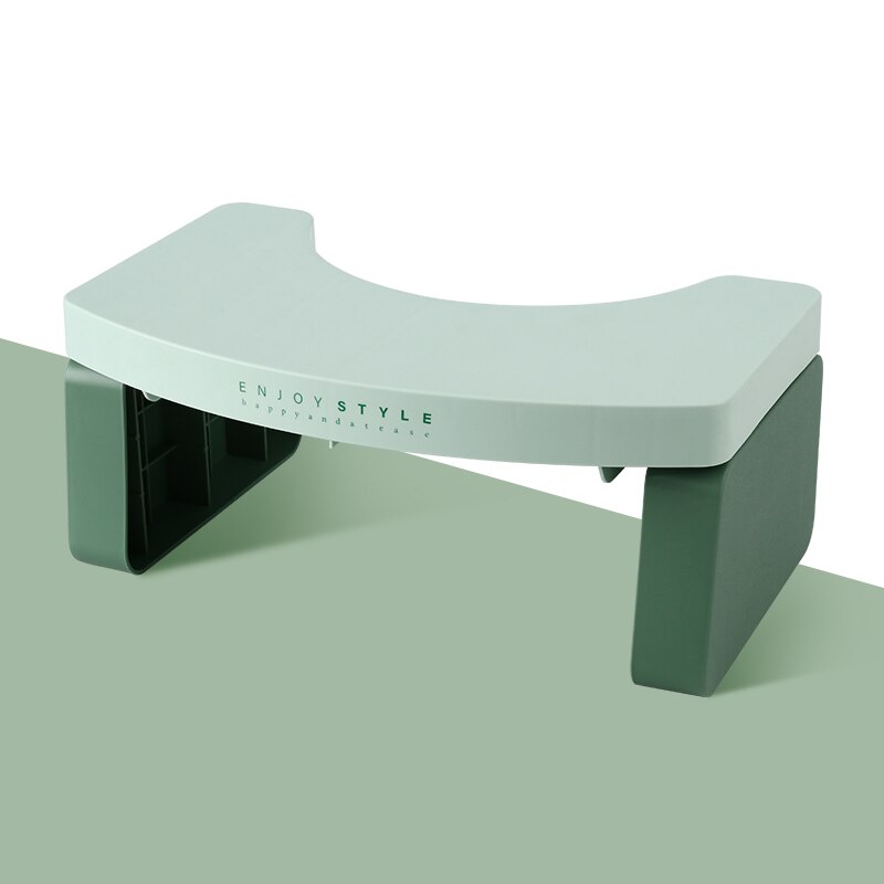 Plegable baño taburete para ponerse en cuclillas antideslizante aseo escabel Anti estreñimiento taburetes portátil paso para baño . Exclusivo.: green