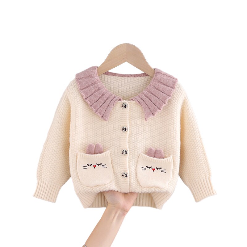 Children Girl baby sweater spring autumn baby Korean coat baby knit jacket kids girls cloth knitted cardigan sweaters