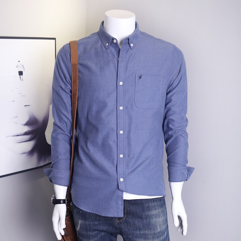 Camisa de franela de algodón para hombre, camisa de manga larga de informal, juvenil, grande, a la , de talla grande: S