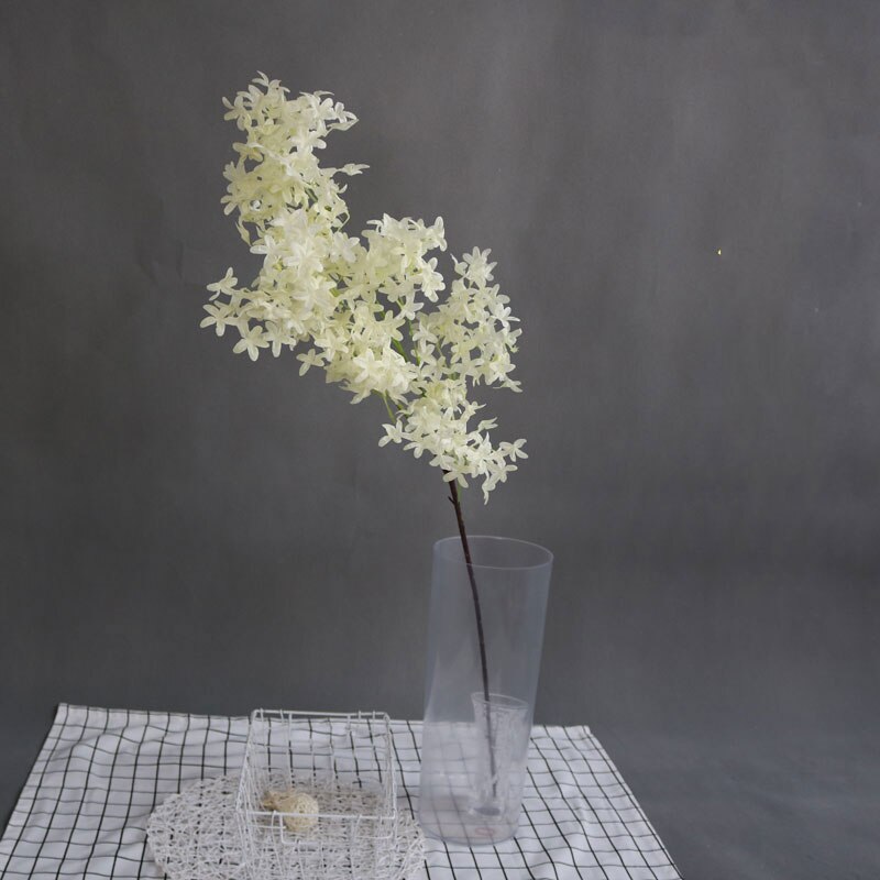 Flores lilas de seda artificiales deslumbrantes, 1 ramo de flores de seda sintética Lila, ramo de novia, decoración para el hogar, boda, Año
